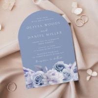 Boho Arch Dusty Blue Floral Mariage