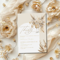 Boho Arch Herbe de Pampas Champagne 30e Anniversai