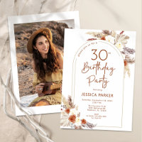 Boho Arch Terracotta Photo 30e anniversaire