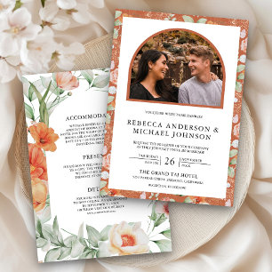 Invitation Boho Arch Terre Florale Tout en un Mariage