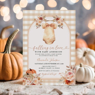 Invitation Boho Automne Citrouille Vêtements Baby shower Invi
