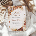 Invitation Boho automne et automne fleurs de cuivre et feuill<br><div class="desc">Fleurs de cuivre automne et automne et invitation sweet sixteen feuille Absolument stupéfiant design boho qui a captivé toutes les célébrations et événements au cours des dernières années, - un mélange de feuilles et fleurs automne et automne tissé comme une couronne. Vous pouvez être sûr qu'avec ce design pour votre...</div>