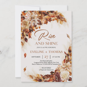 Invitation Boho automne et automne fleurs rouillent lever et
