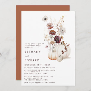 Invitation Boho Automne Fleur sauvage Citrouille