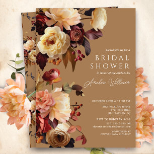 Invitation Boho Automne Floral Bridal Douche