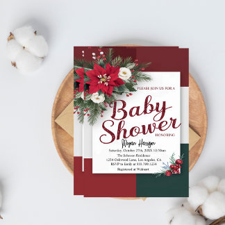 Invitation BOHO Automne Floral Girl Baby shower