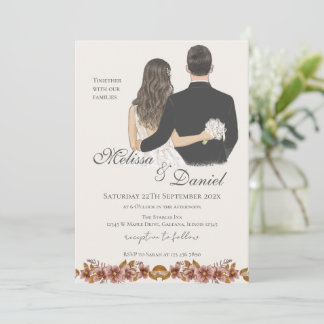Invitation Boho avec mariage de mariés