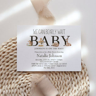 Invitation Boho Baby shower d'attente précoce des animaux des