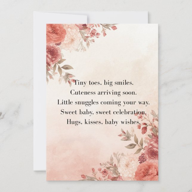 Invitation Boho Baby Shower Invite Pastel Theme (Devant)