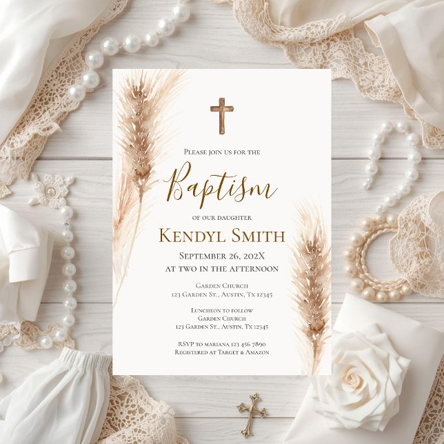 Invitation Boho Baptism (Créateur téléchargé)