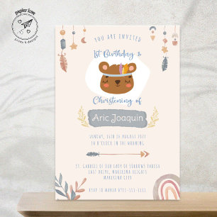 Invitation Boho Bear