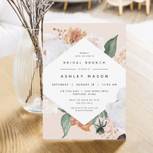 Invitation Boho Blooms Brunch Fête des mariées florale mode