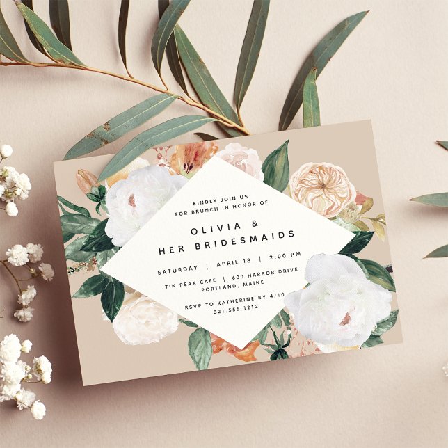 Invitation Boho Blooms | Brunch ou déjeuner d'domestiques (Créateur téléchargé)