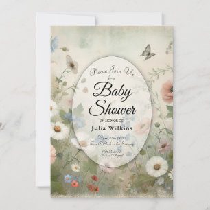 Invitation Boho Blooms et Vintage Blossoms Baby shower