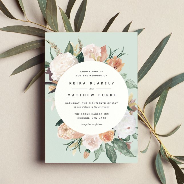 Invitation Boho Blooms | Mariage floral moderne (Créateur téléchargé)