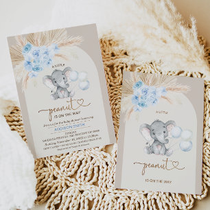 Invitation Boho Blue Floral Arch Petit Baby shower d'arachide
