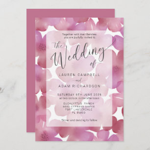 Invitation Boho Blush Pink Aquarelle Mariage floral