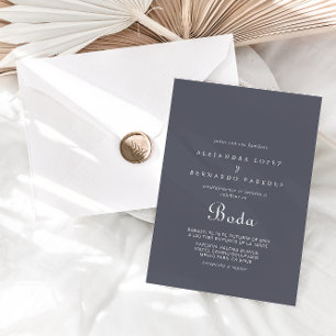 Invitation Boho Boda Mariage simple du soir