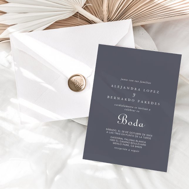 Invitation Boho Boda Mariage simple du soir (Créateur téléchargé)