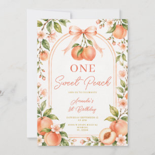 Invitation Boho Bow Été Un Douce Fleur de Pêche Anniversaire