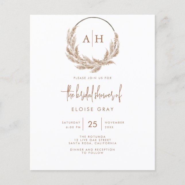 Invitation Boho Bridal Shower (Devant)
