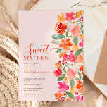 Invitation Boho brûlé terre orange tonalité florale chic doux<br><div class="desc">Boho brûlé terre orange tonalité florale chic doux 16 invitation avec la terre cuite peinte à la main,  rose,  pêche,  jaune et rouge fleurs avec feuille verte et feuillage vert avec une typographie de script brossé sur un élégant arrière - plan rose pastel éditable.</div>