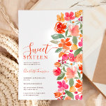 Invitation Boho brûlé terre orange tonalité florale chic doux<br><div class="desc">Boho brûlé terre orange tonalité florale chic doux 16 invitation avec la terre cuite peinte à la main,  rose,  pêche,  fleurs jaunes et rouges avec feuille verte et feuillage vert avec une typographie de script brossé sur un élégant arrière - plan blanc éditable.</div>