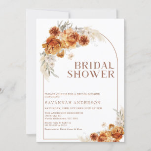 Invitation Boho Burnt Orange Floral Arch nuptiale Douche