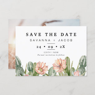 Invitation Boho Cactus Succulents Mariage Enregistrer La Cart