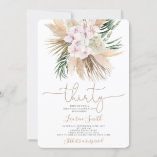 Invitation Boho Chic 30e anniversaire