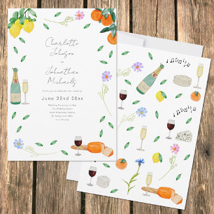 Invitation Boho Chic Aquarelle Rustique Mariage d'été