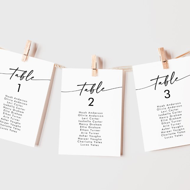 Invitation Boho Chic Black and White Hanging Chart (Créateur téléchargé)