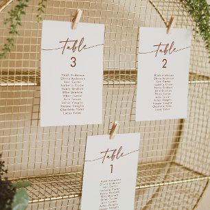 Invitation Boho Chic Bohemian Cream Hanging Seating Chart