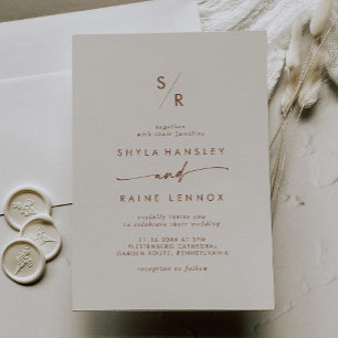 Invitation Boho Chic Bohemian Cream Mariage