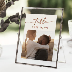 Invitation Boho Chic Bohemian Cream Numéros de tableau photo