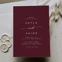 Boho Chic Bourgogne Rouge Mariage Décontracté