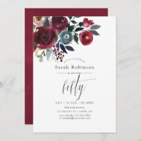 Boho Chic Burgundy et Navy 50e anniversaire
