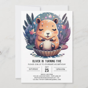 Invitation Boho Chic Capybara Dream Anniversaire