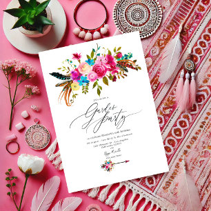 Invitation Boho Chic Chic Floral Garden Party