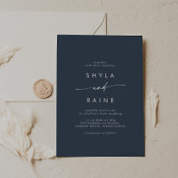 Boho Chic Dark Navy Bleu Mariage Décontracté