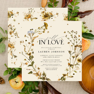 Invitation Boho Chic Fall in Love Fleur sauvage Fête des mari