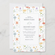 Boho Chic Fleur sauvage Moderne Floral Mariage