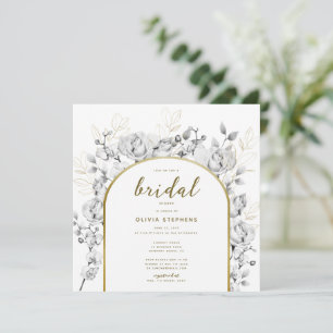 Invitation Boho Chic Gold Arch Fête des mariées Florale moder