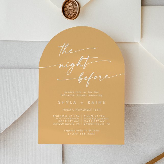 Invitation Boho Chic Jaune Marigold Déjeuner de répétition (Créateur téléchargé)