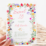 Invitation Boho chic moderne fleurs sauvages vives Sweet 16<br><div class="desc">Ajoutez une touche d'élégance bohème à vos évènements avec notre Moderne Chic Boho Bright Elegant Fleurs sauvages colorées Sweet 16 anniversaire Invitation. Avec ses tons roses,  rouges,  verts et violets,  ses fleurs botaniques inspirées des jardins rustiques fleur sauvage et aquarelles,  sa subtile verdure et sa typographie boho moderne.</div>