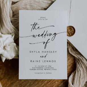 Invitation Boho Chic noir et blanc Le Mariage de