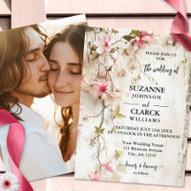 Boho Chic rose Floral Rustique Mariage