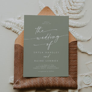 Invitation Boho Chic Sage Green Le Mariage De