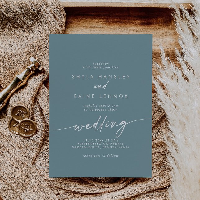 Invitation Boho Chic Seafoam Mariage Turquoise (Créateur téléchargé)
