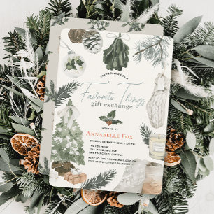 Invitation Boho Choses favorites Échange de cadeaux Vacances